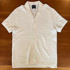 ABERCROMBIE Men’s Cream Vintage Button Down